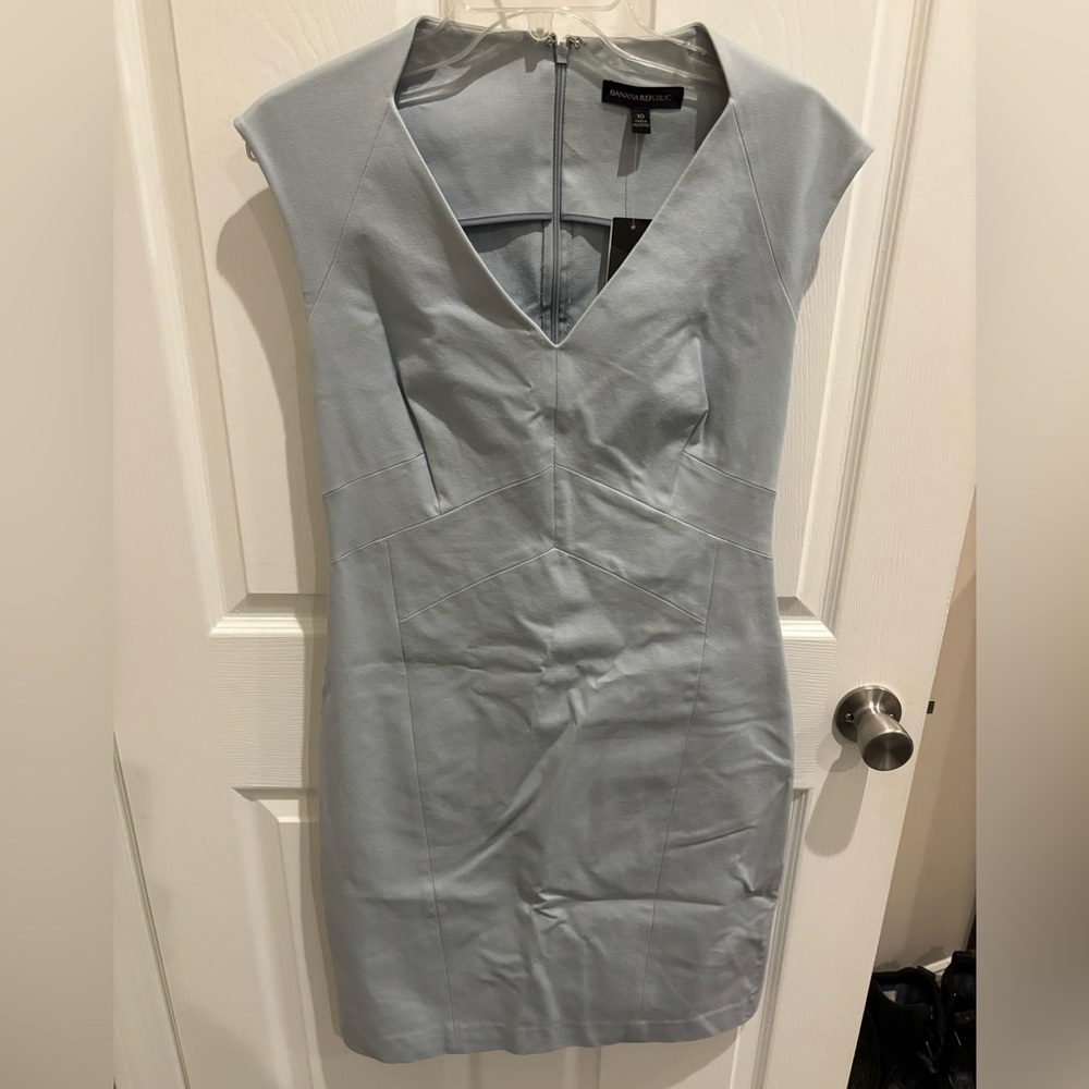 Banana Republic Light Blue/grey Mini Dress